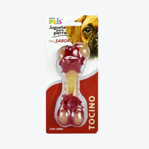 JUGUETE HUESO MED SABOR TOCINO