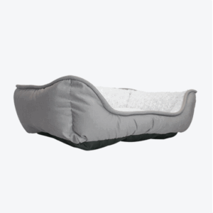 CAMA DE PELUCHE GRIS C/BLANCO LORD.