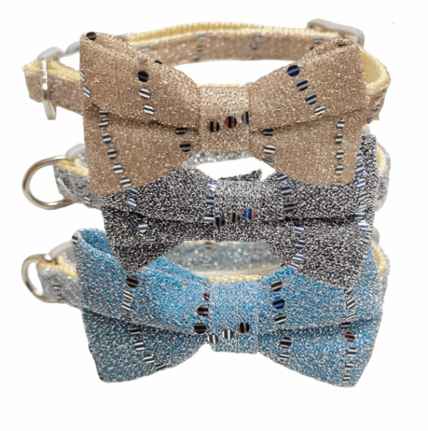 COLLAR PARA MASCOTA CON DISEÑO DE MOÑO