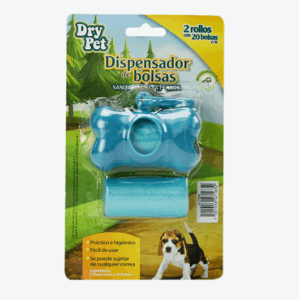 DISPENSADOR C/BOLSAS SANITARIAS DRY PET - 40 PZ