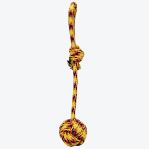 JUGUETE BOLA DE CUERDA TEJIDA C/JALADERA PAL THREAD