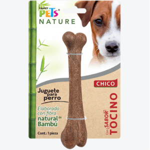 JUGUETE HUESO CH DE BAMBU SABOR TOCINO NATURE