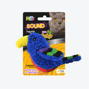 JUGUETE LORO AZUL SOUND C/CATNIP